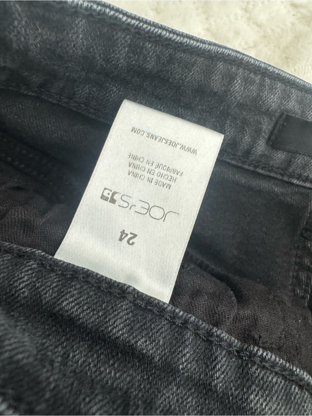 Joe's Jeans Black High-Rise Frayed Denim Shorts - Picture 3 of 4
